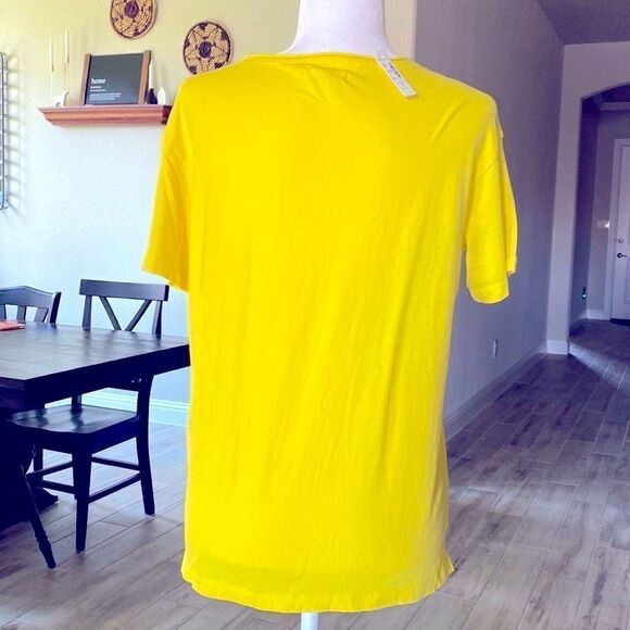NWT Madewell Yellow T-Shirt Short Sleeves 100% Cotton Crew Neck Minimalist Chic - Picture 7 of 8